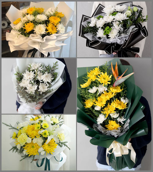 山东青岛莱西市望城街道小谭格庄村白事花束代送